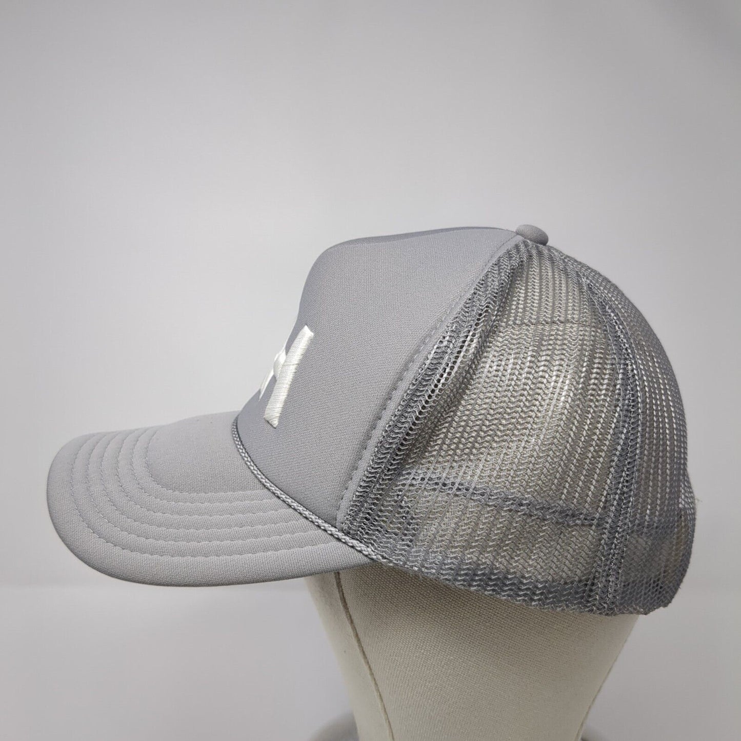 RH Snapback Rope Trucker Hat Gray One Size Embroidered Letter Otto