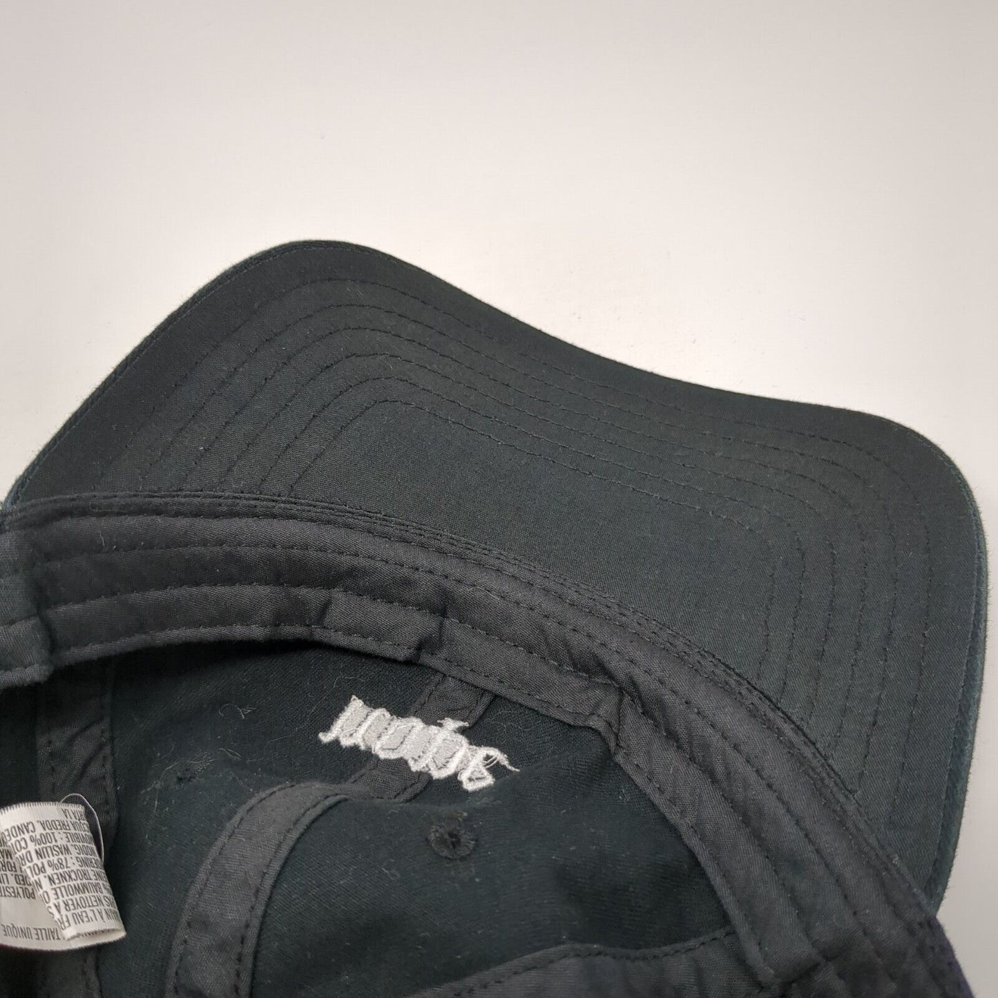 Nope Slideback Hat Black One Size Adjustable Embroidered Solid 6 Panel