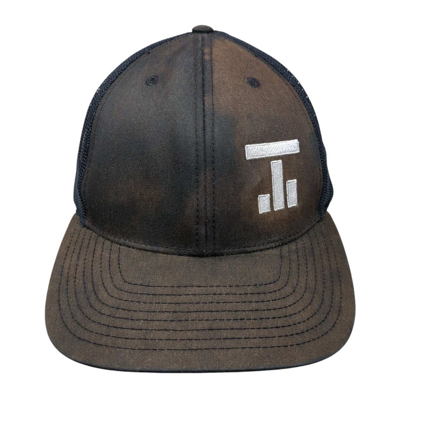 Richardson Snapback Trucker Hat Black OSFA Adjustable Embroidered Mesh Back