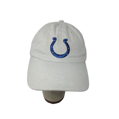 NFL Football Indianapolis Colts Strapback Hat Embroidered Horseshoe Logo Beige