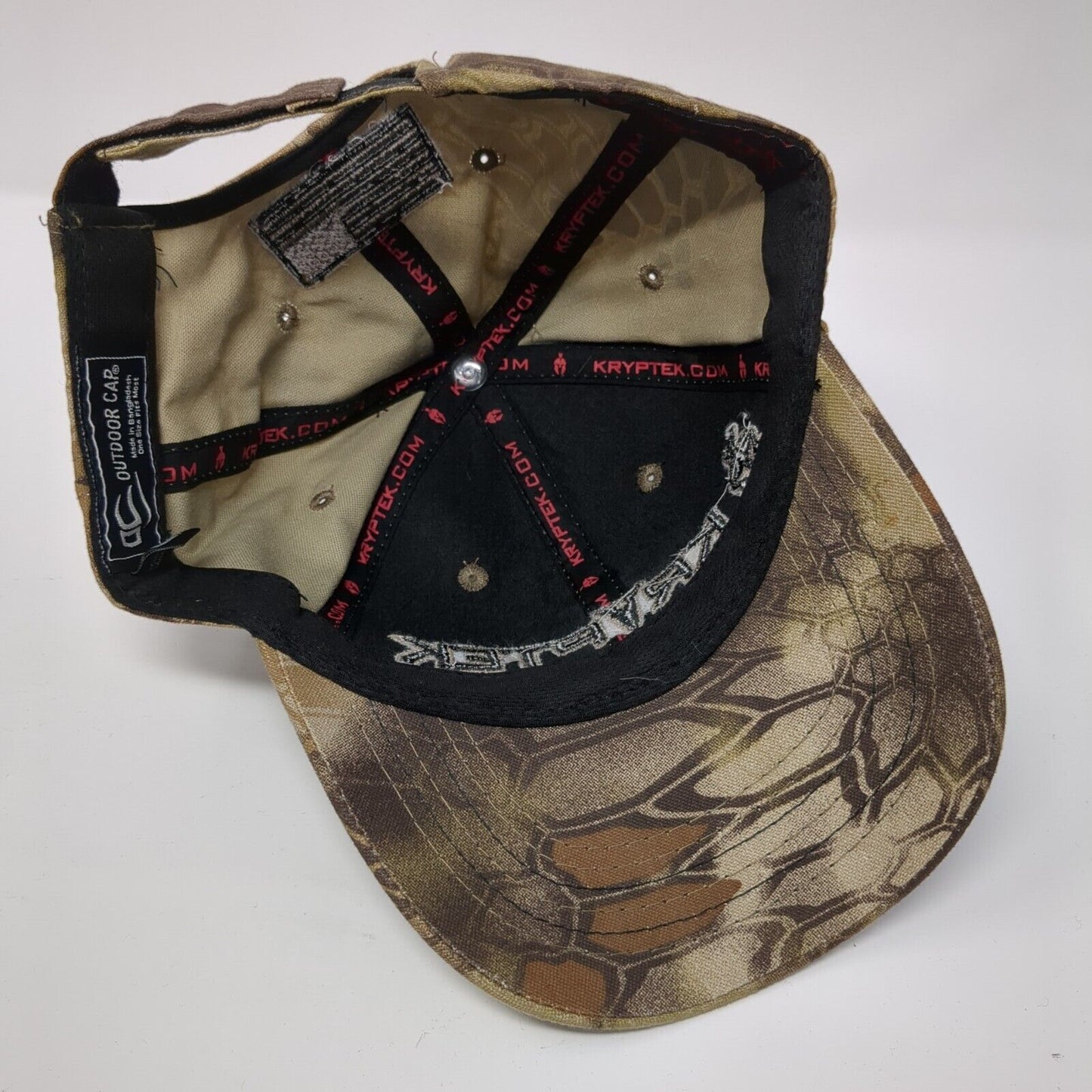 Kryptek Strapback Hat Camo One Size USA Flag 6 Panel Outdoor Cap