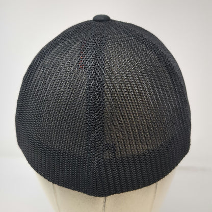 Port Authority Baseball Cap Black M A-1 Heating Mesh Back Flexfit Fitted Hat