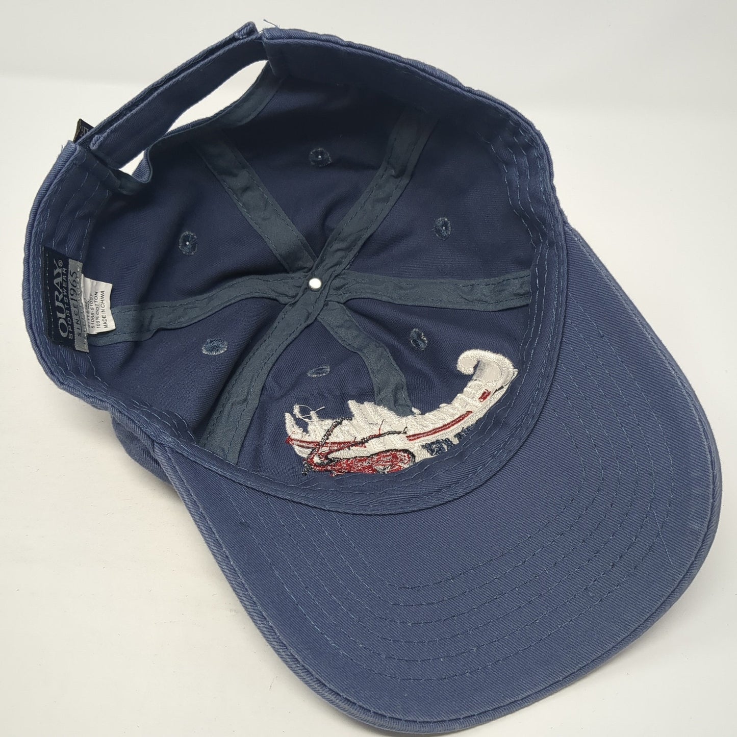 Captain Hook's Big Pine Key Strapback Hat Blue One Size Adjustable Ouray