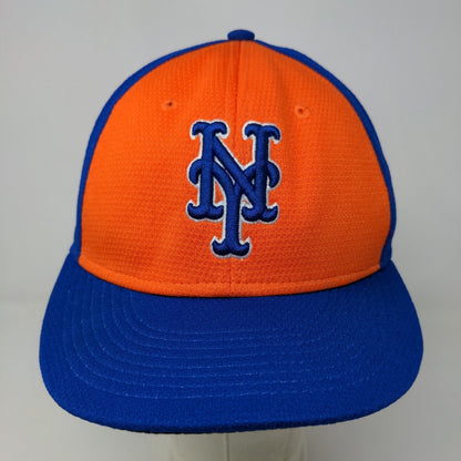 OC Sports boy's Strapback Hat Blue Orange New York Mets MLB Logo