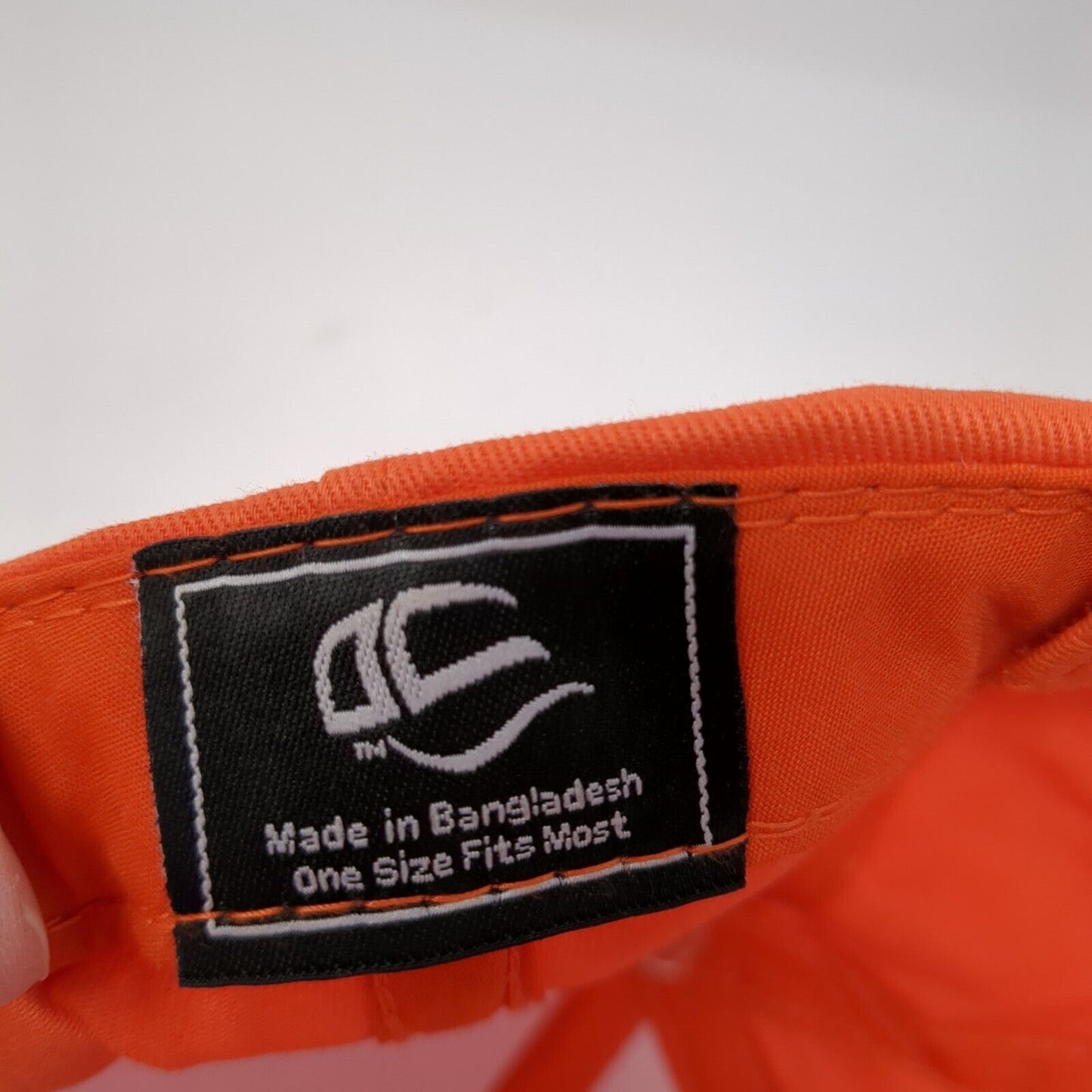 Letter W Strapback Hat Orange OS Adjustable Embroidered 6 Panel Outdoor Cap