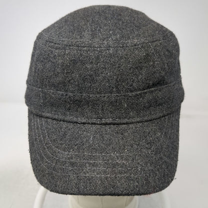 Lids Army Cap Gray M Wool Blend Military Style Hat Fitted Blank Plain Cadet