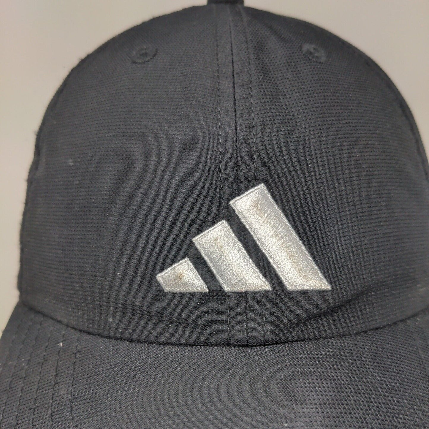 Adidas 3 Stripes Logo Strapback Hat Black One Size Aeroready 6 Panel