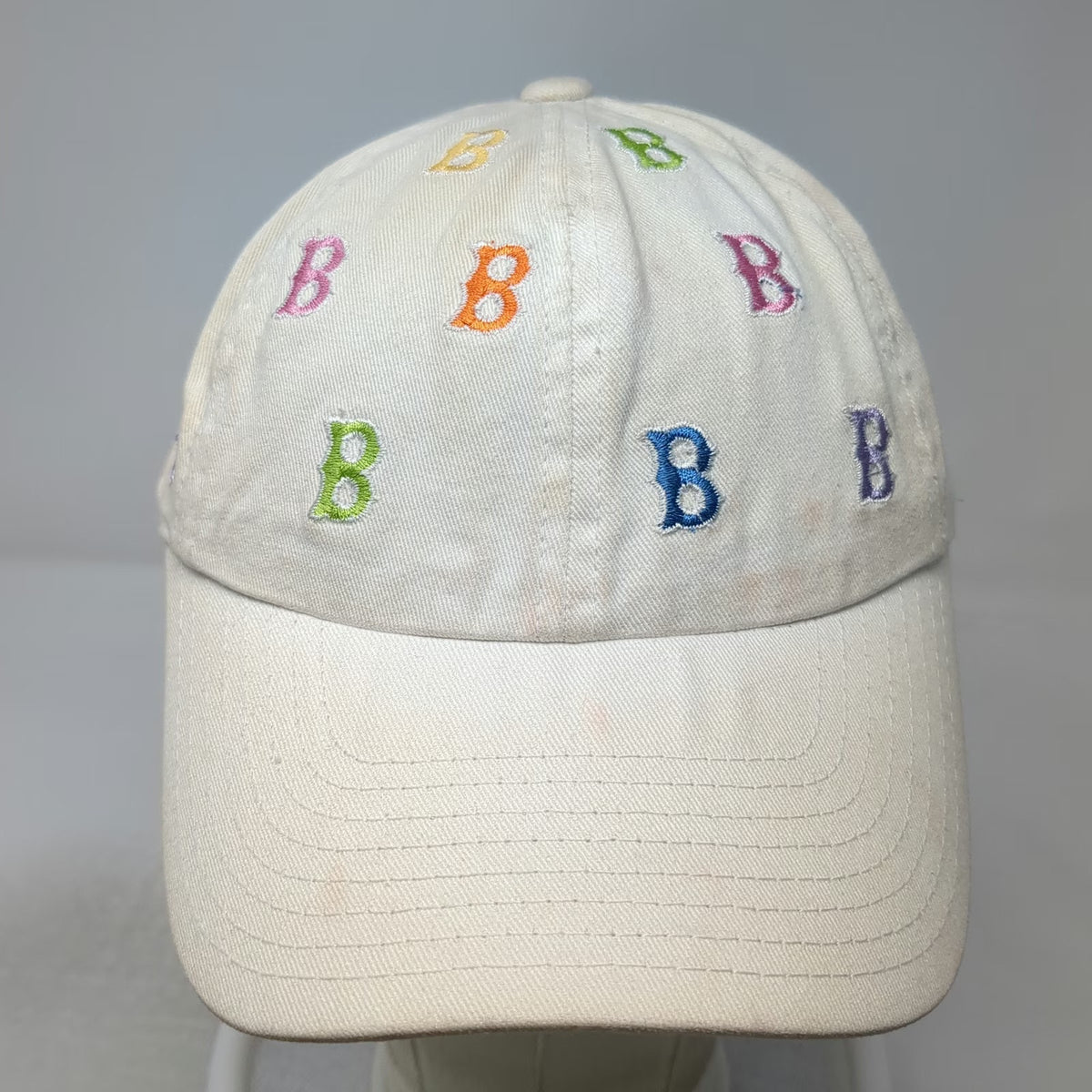 Boston Red Sox MLB American Needle White One Size Baseball Cap All Over Logo Hat