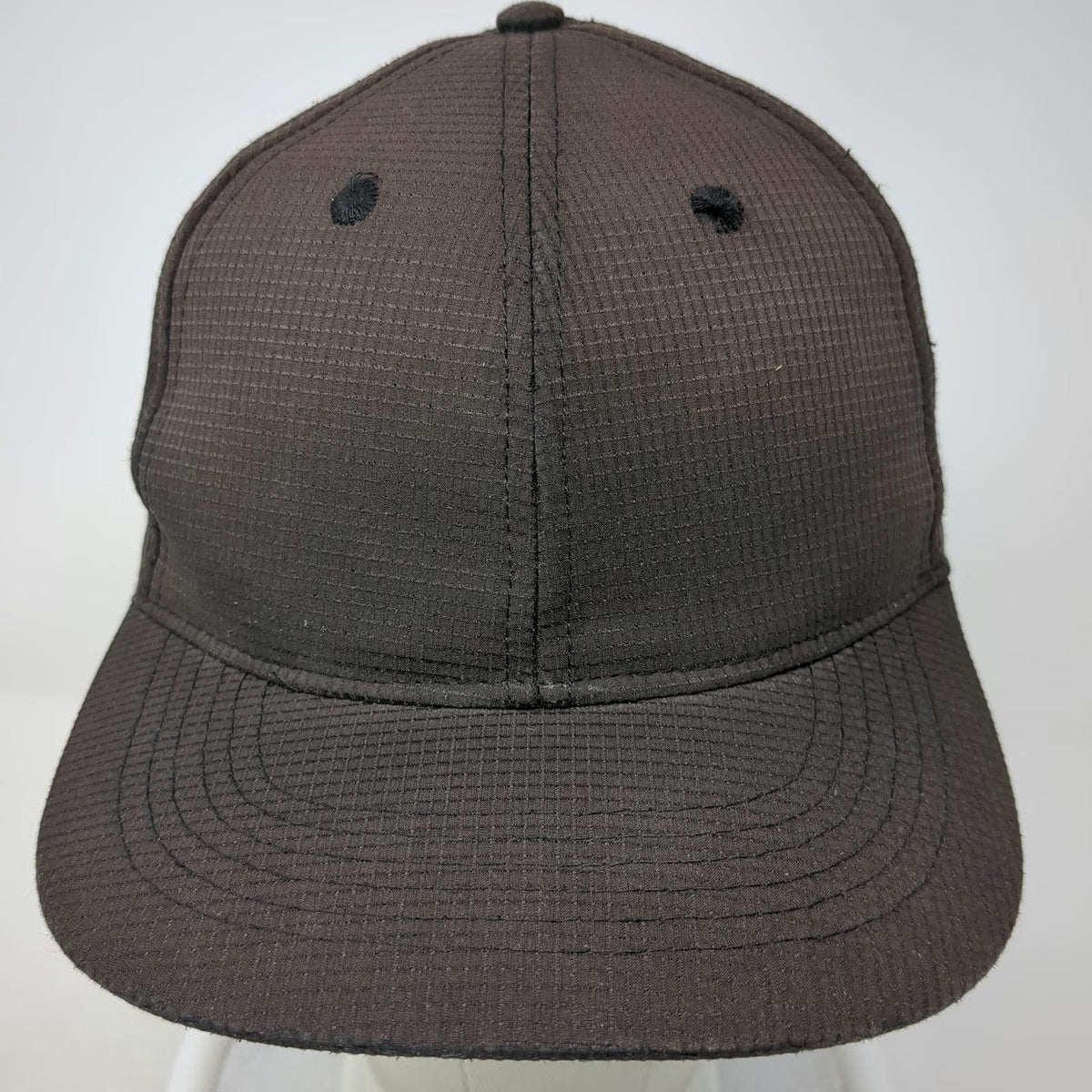 Smitty Baseball Cap Black M Fitted Hat Textured Polyester Performance Logo