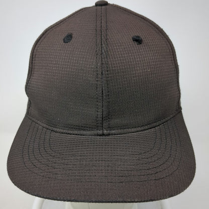 Smitty Baseball Cap Black M Fitted Hat Textured Polyester Performance Logo