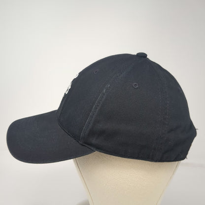 Peet's Coffee Black Baseball Cap One Size Leather Strapback Hat Twill Logo
