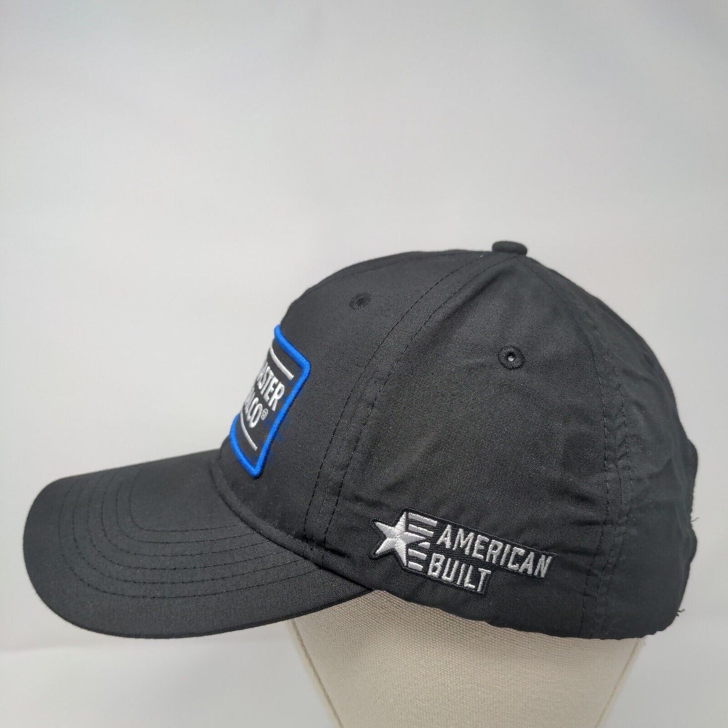 Master Halco Strapback Hat Black One Size Adjustable Embroidered