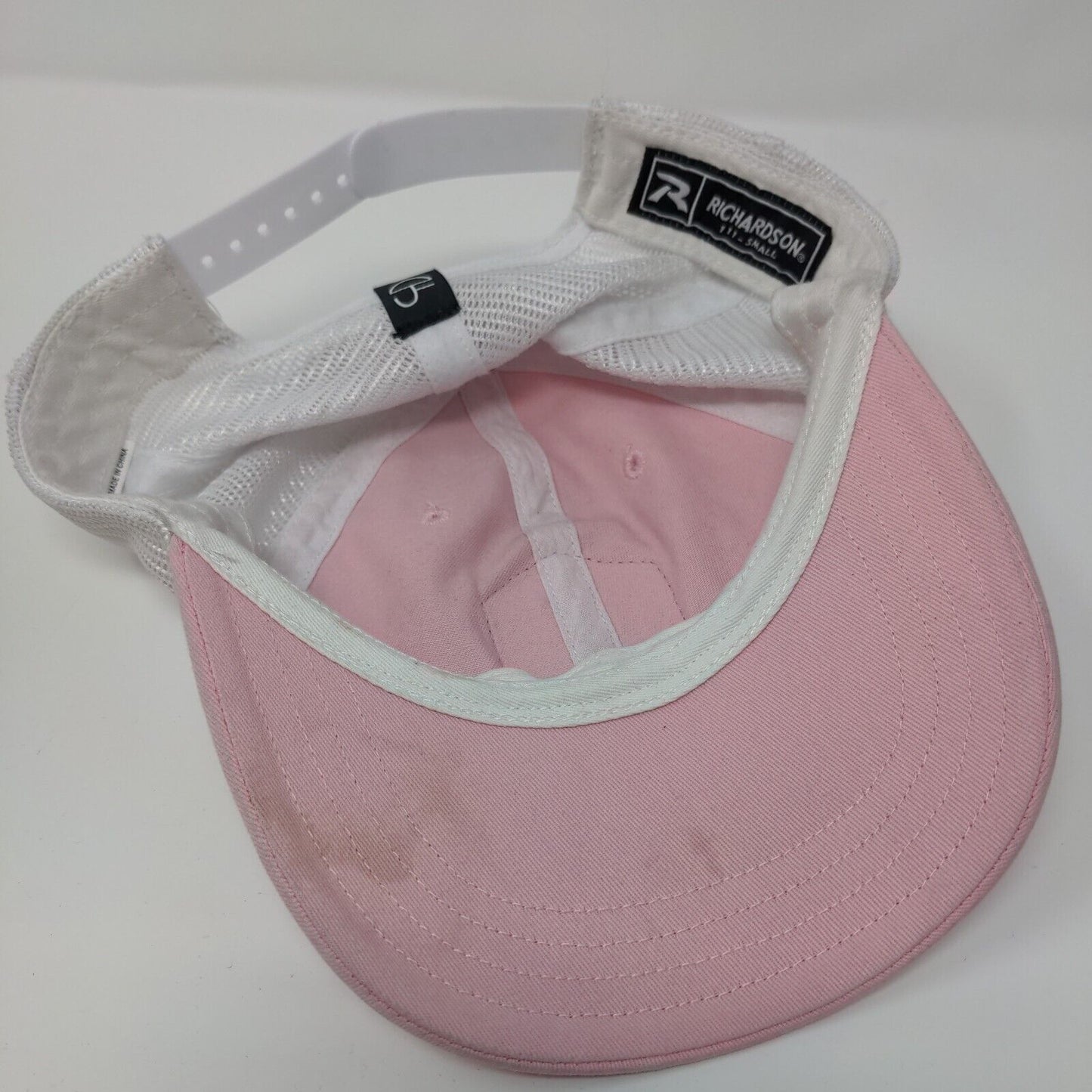 Vista Verde Dairy Patch Snapback Trucker Hat Pink Small Mesh Back