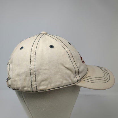Mountain Baseball Cap Beige OSFM Alaska Bear Last Frontier Slideback Hat Blue