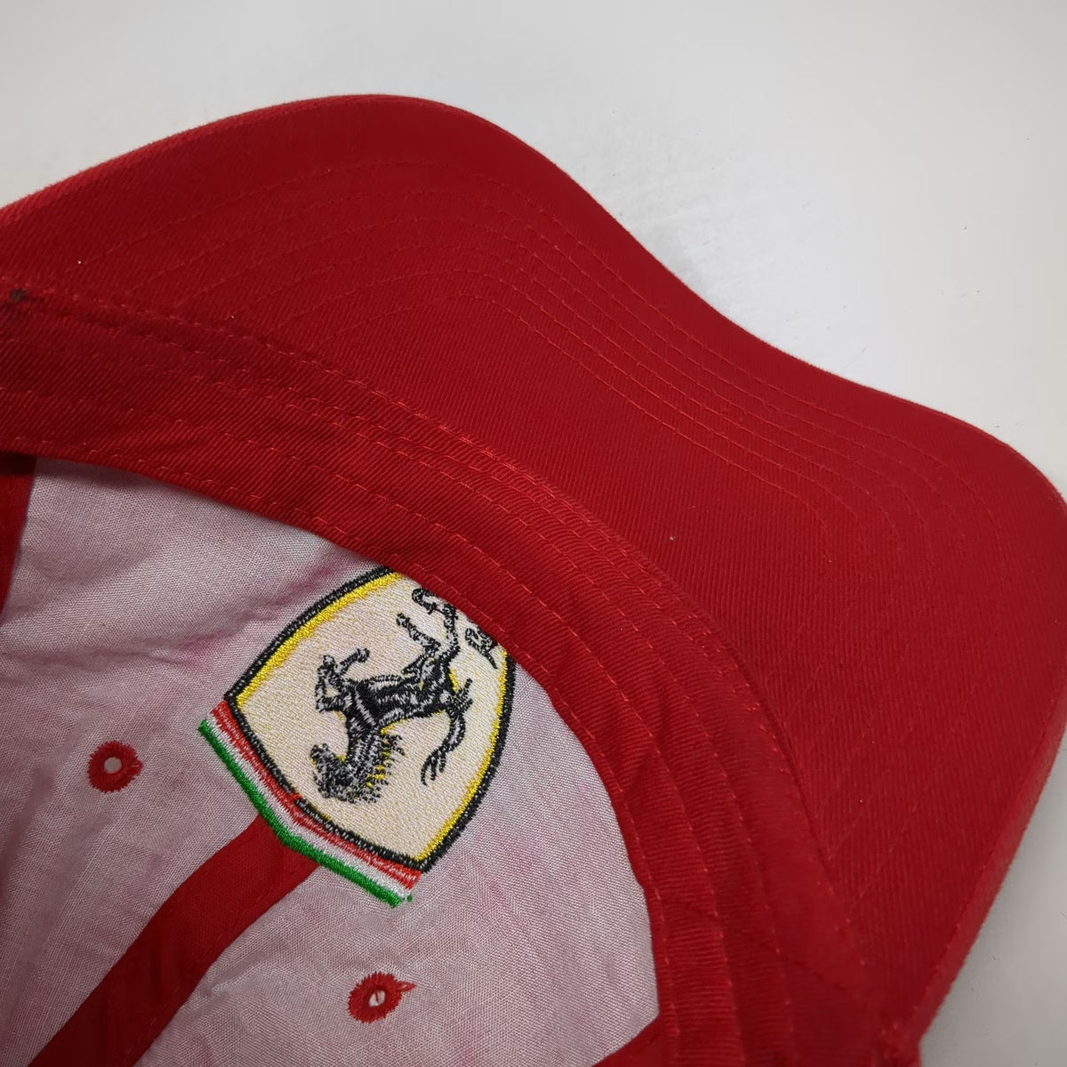 Ferrari Baseball Cap Red One Size Scuderia Shield Logo Embroidered Slideback Hat