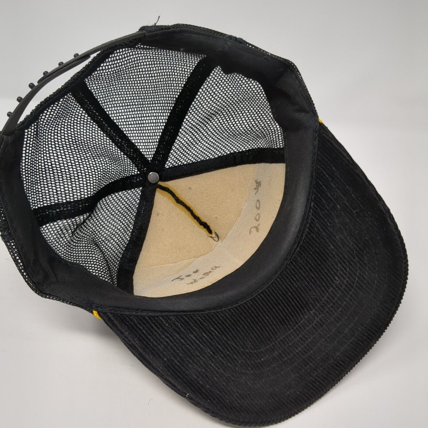 MAUI Snapback Trucker Hat Black OS Adjustable Embroidered Rainbow Mesh Back Rope