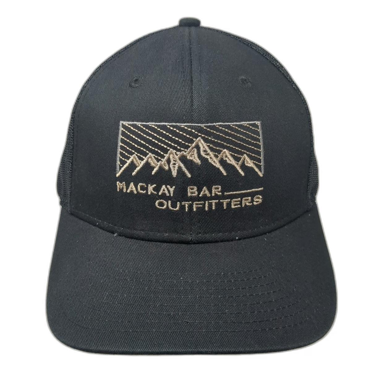 Ouray Trucker Hat Black One Size Mackay Bar Outfitters Mountain Snapback Mesh