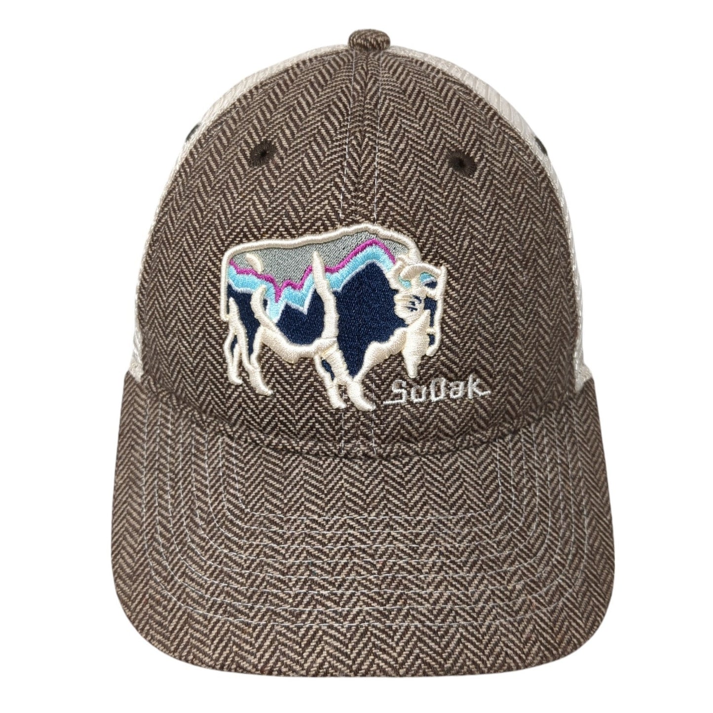 SoDak Snapback Mesh Back Trucker Hat Brown One Size Embroidered Legacy