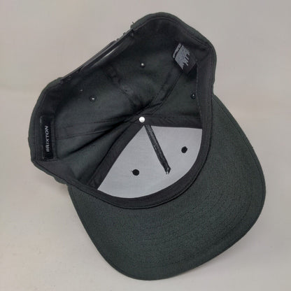 Brixton MFG Co Men's Snapback Hat Black Adjustable Embroidered Logo