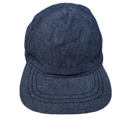 Old Navy Baby Stretch Strapback Hat Blue 6-12 Months Denim Vented Holes Blank