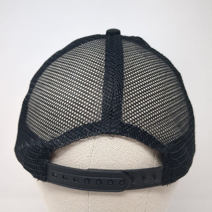 ZYIA Patch Snapback Trucker Hat Black One Size Mesh Back Adjustable