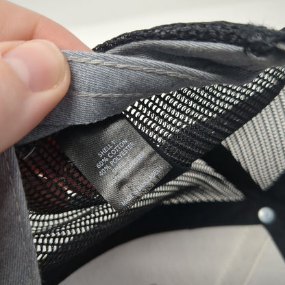 TW Snapback Mesh Back Trucker Hat Gray One Size Embroidered Logo