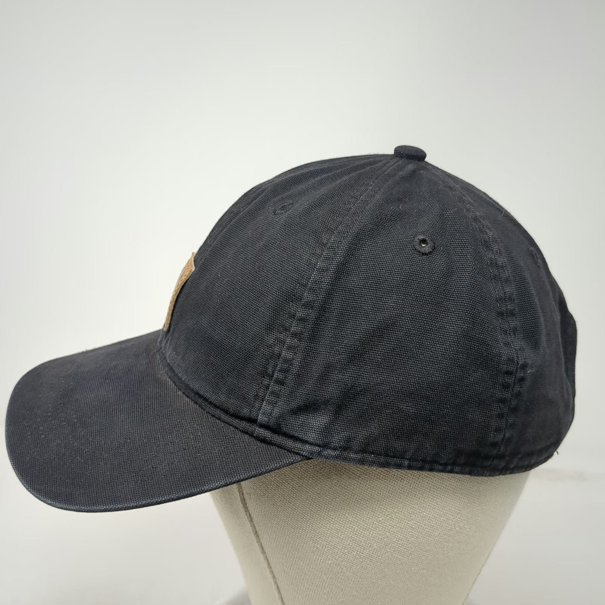 Carhartt Baseball Cap Black One Size Strapback Canvas Logo Patch Workwear Hat