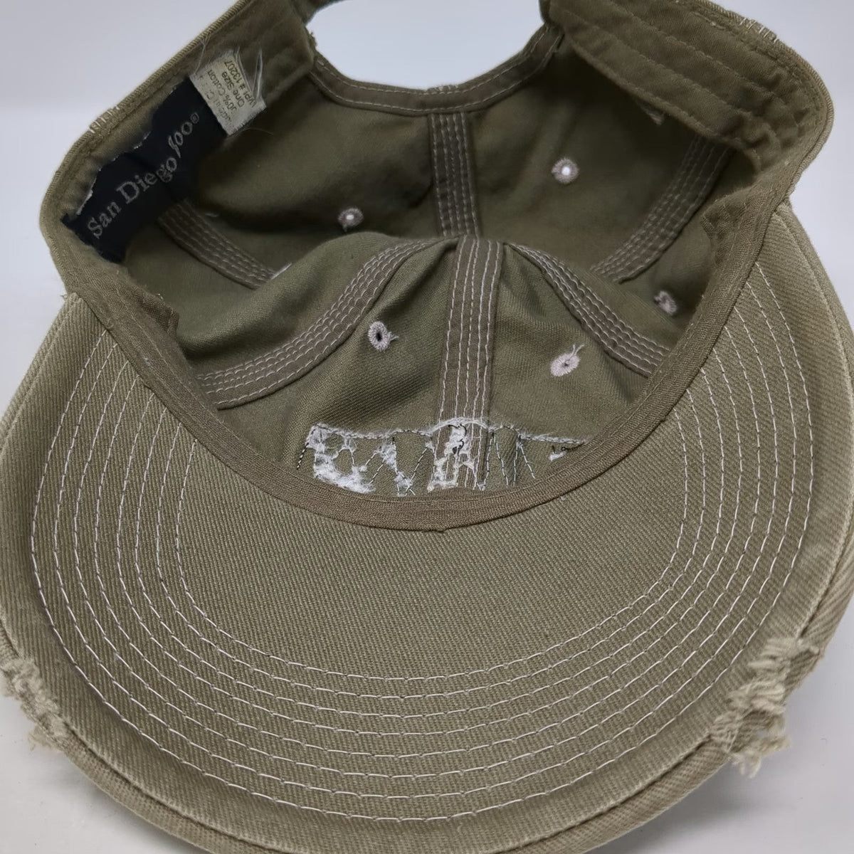 San Diego Zoo Baseball Cap Brown One Size Patch Adjustable Slideback Hat