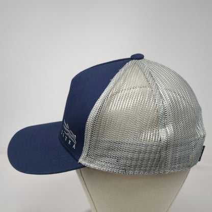 Sitka Trucker Hat Blue One Size Snapback Mesh Mid Profile Embroidered Logo