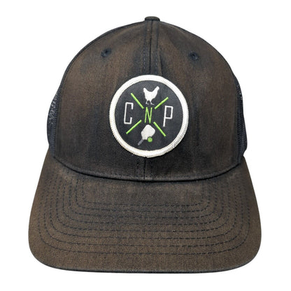 CNP Snapback Trucker Hat Black One Size Adjustable Embroidered Mesh Richardson