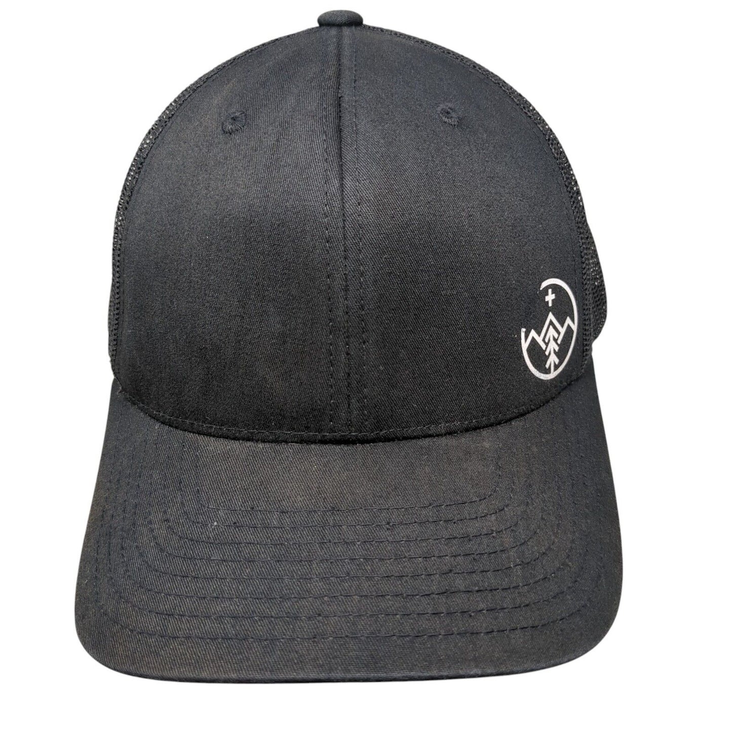 The Classics Yupoong Snapback Mesh Back Trucker Hat Black OSFA Adjustable