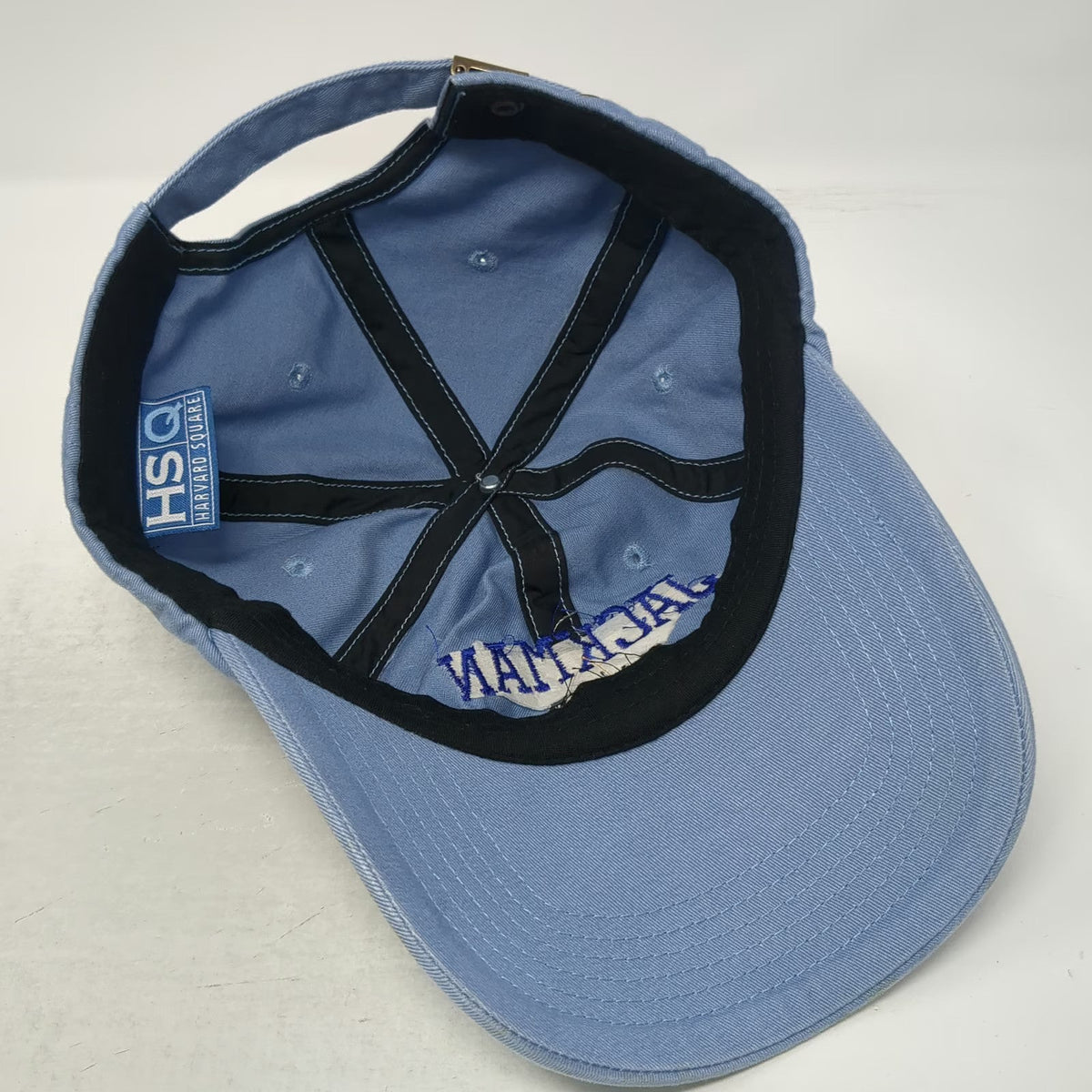 Harvard Square Jackman Maine Blue Baseball Cap Hat One Size Slideback Strapback