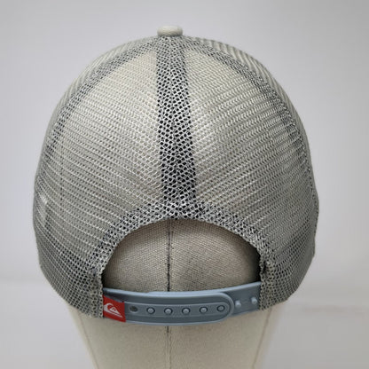 Quiksilver Trucker Hat Gray One Size Mesh Back Snapback Patch Boardshort Co Logo