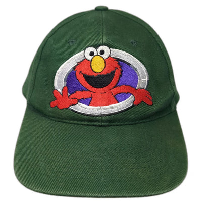 Head Start Snapback Green Hat One Size Sesame Street Elmo Embroidery Character