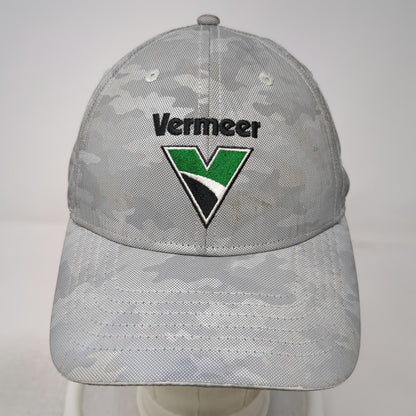 Vermeer Snapback Hat Gray Camo One Size Industrial Logo Polyester Adjustable