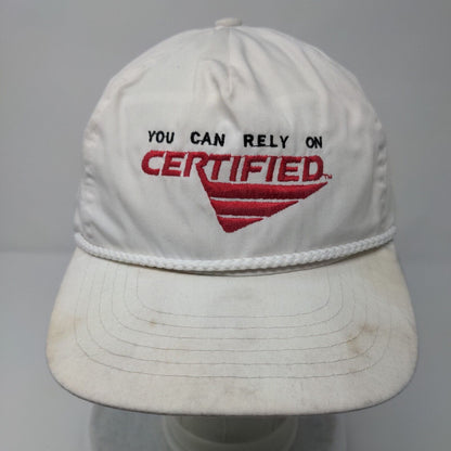 You Can Rely on Certified Snapback Hat White OSFA Adjustable Rope Capital