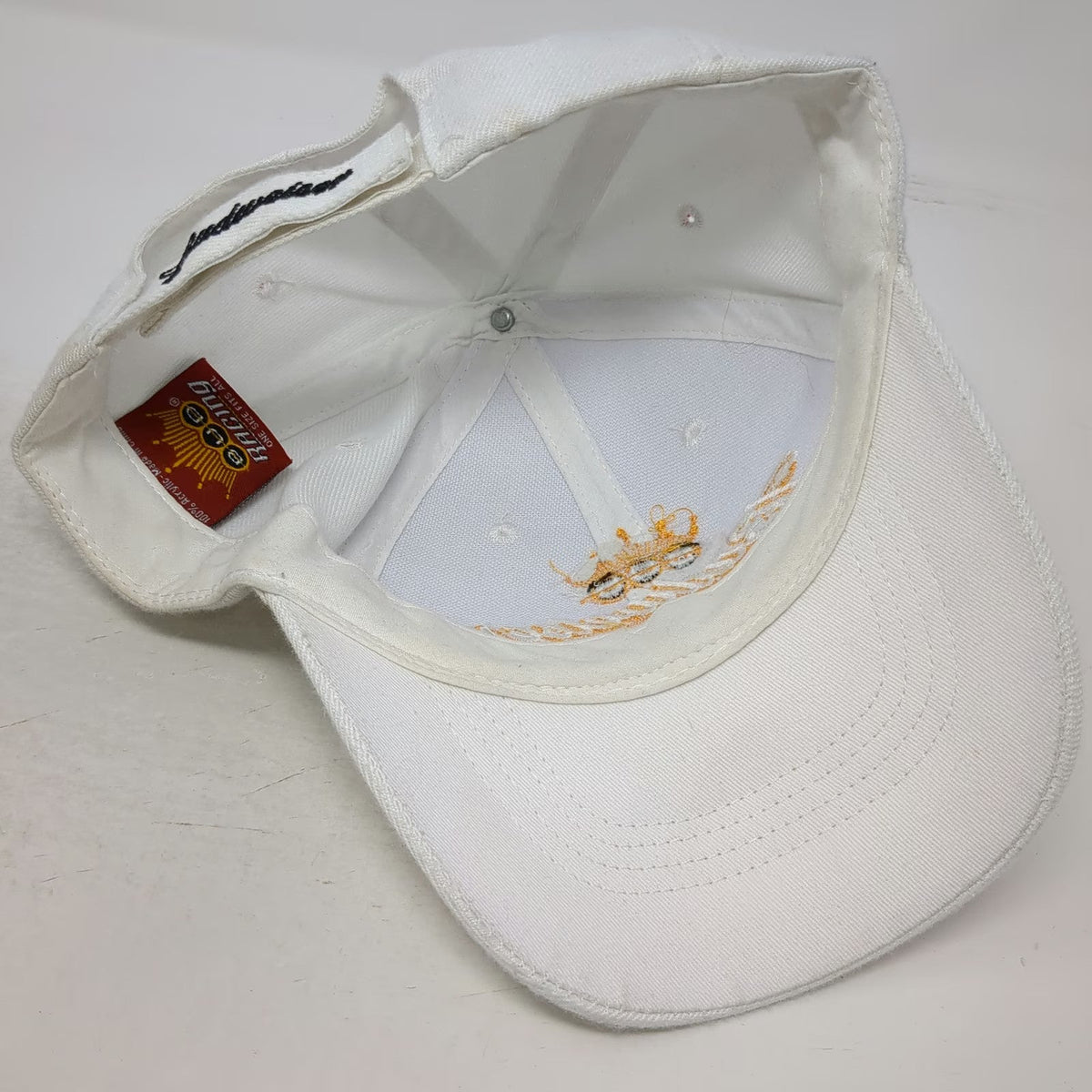 Budweiser Racing Baseball Cap White One Size Strapback Kenny Bernstein Crown Hat