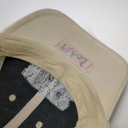 Nike Baseball Cap Beige Vintage Arched Embroidered Logo Strapback Hat Swoosh