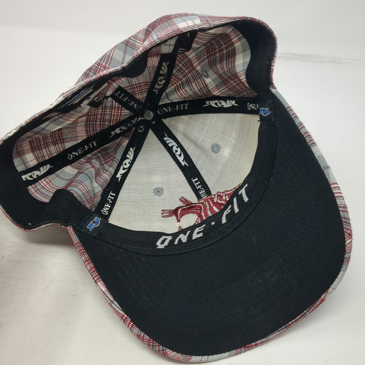 Washington State Cougars NCAA Top of the World Gray Red One Size Plaid Cap Hat