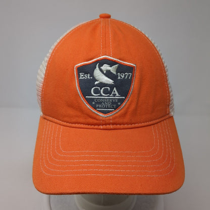 Est. 1977 CCA Snapback Trucker Hat Orange One Size Mesh Back Headwear