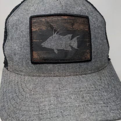 Boaters Republic Snapback Trucker Hat Gray One Size Adjustable Mesh Back