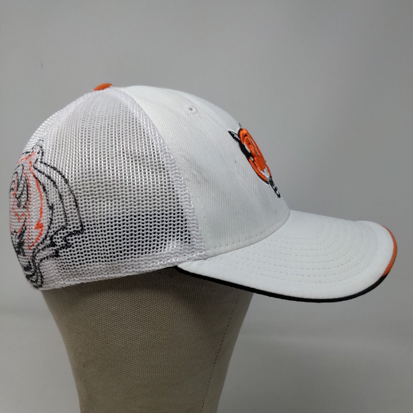 Reebok NFL Mesh Back Hat White OSFA Cincinnati Bengals Embroidered Logo Vintage