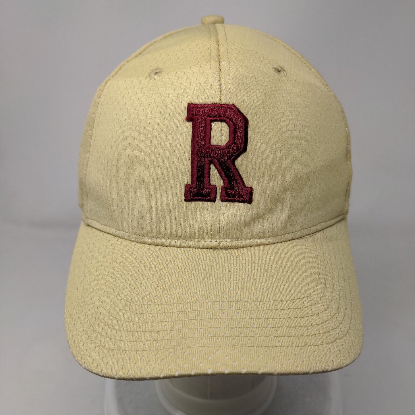 Letter R Fitted Hat Yellowish-Tan AL/XL 6 Panel Augusta Sportswear