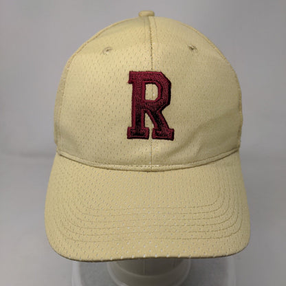 Letter R Fitted Hat Yellowish-Tan AL/XL 6 Panel Augusta Sportswear