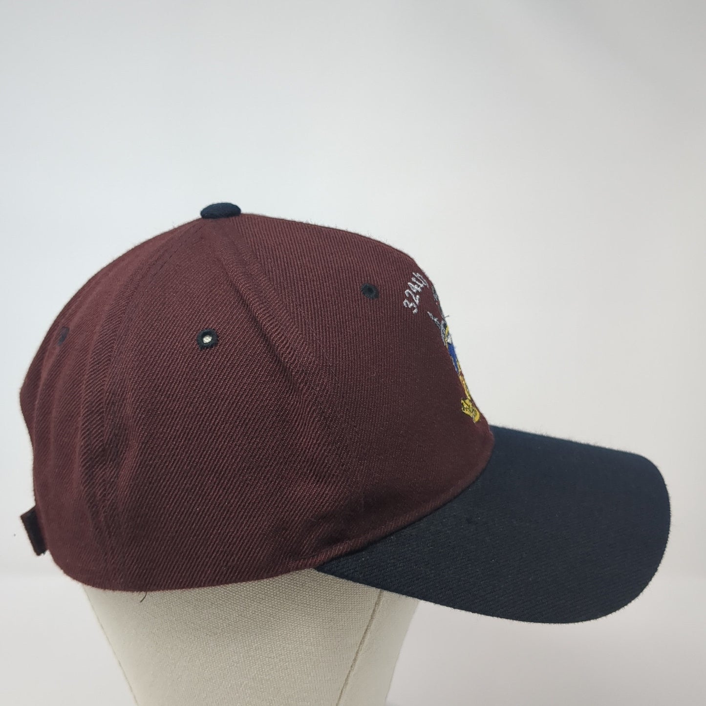 324th ERS Strapback Baseball Cap Red One Size Adjustable Embroidered Kee & Ed