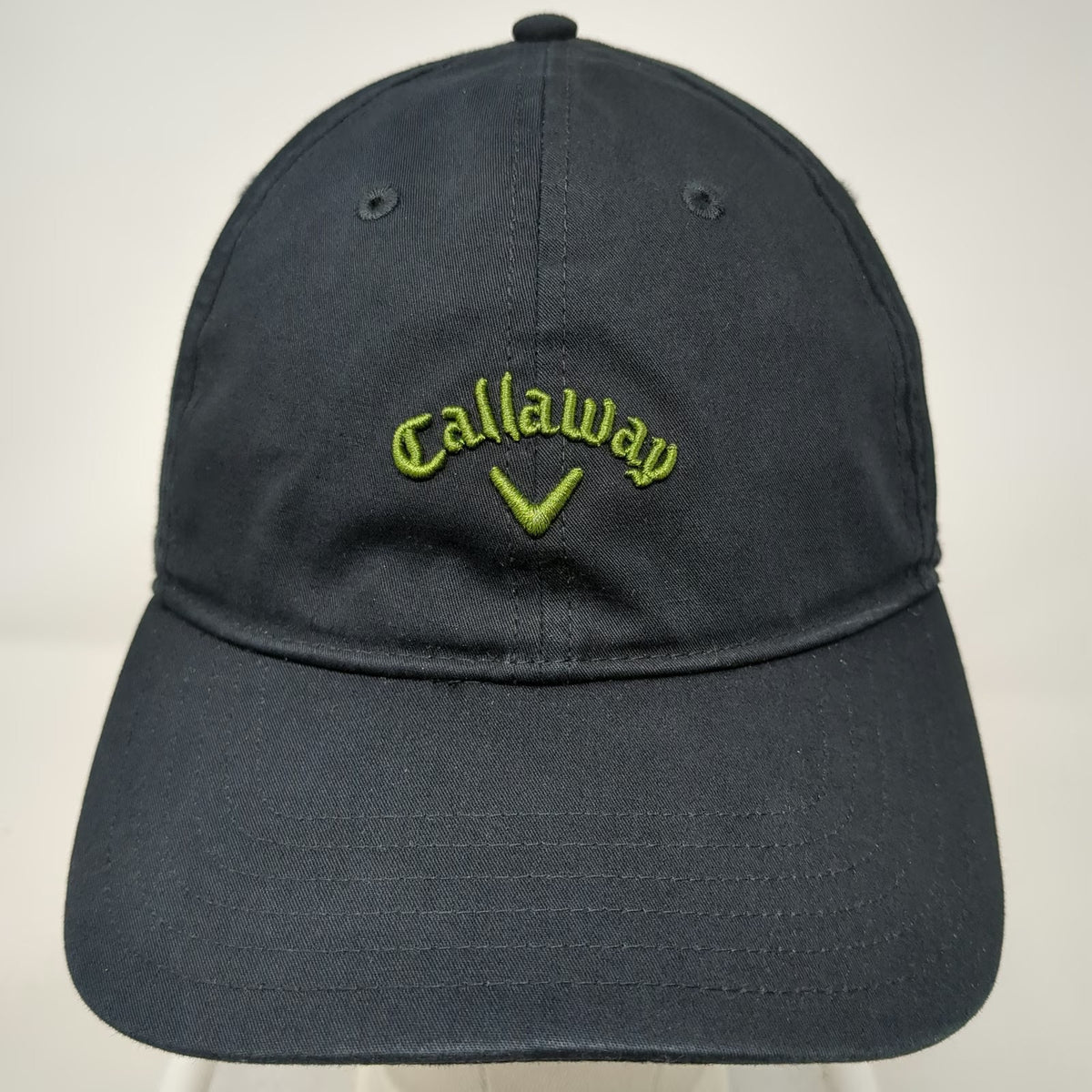 Callaway Baseball Cap Black Green One Size Strapback Cotton Embroidered Golf Hat