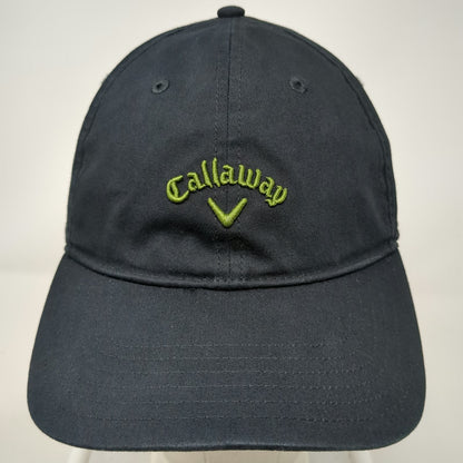 Callaway Baseball Cap Black Green One Size Strapback Cotton Embroidered Golf Hat