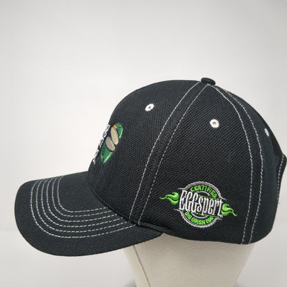 Big Green Egg Strapback Hat Black One Size Adjustable Embroidered Polyester