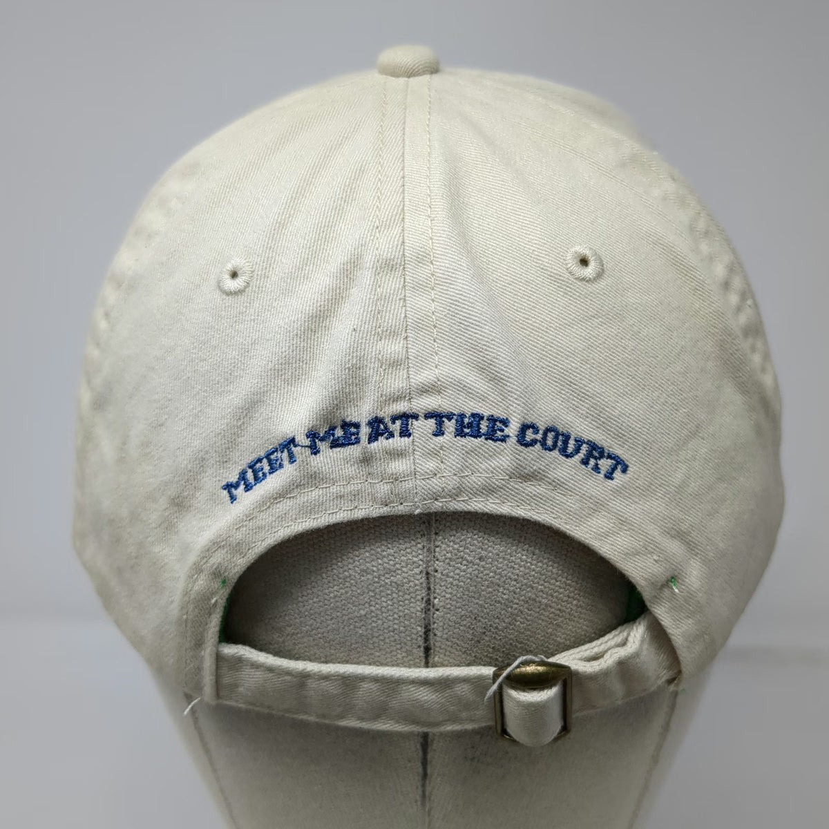 Beige Baseball Cap One Size Pickleball Varsity Meet Me At The Court Green Hat