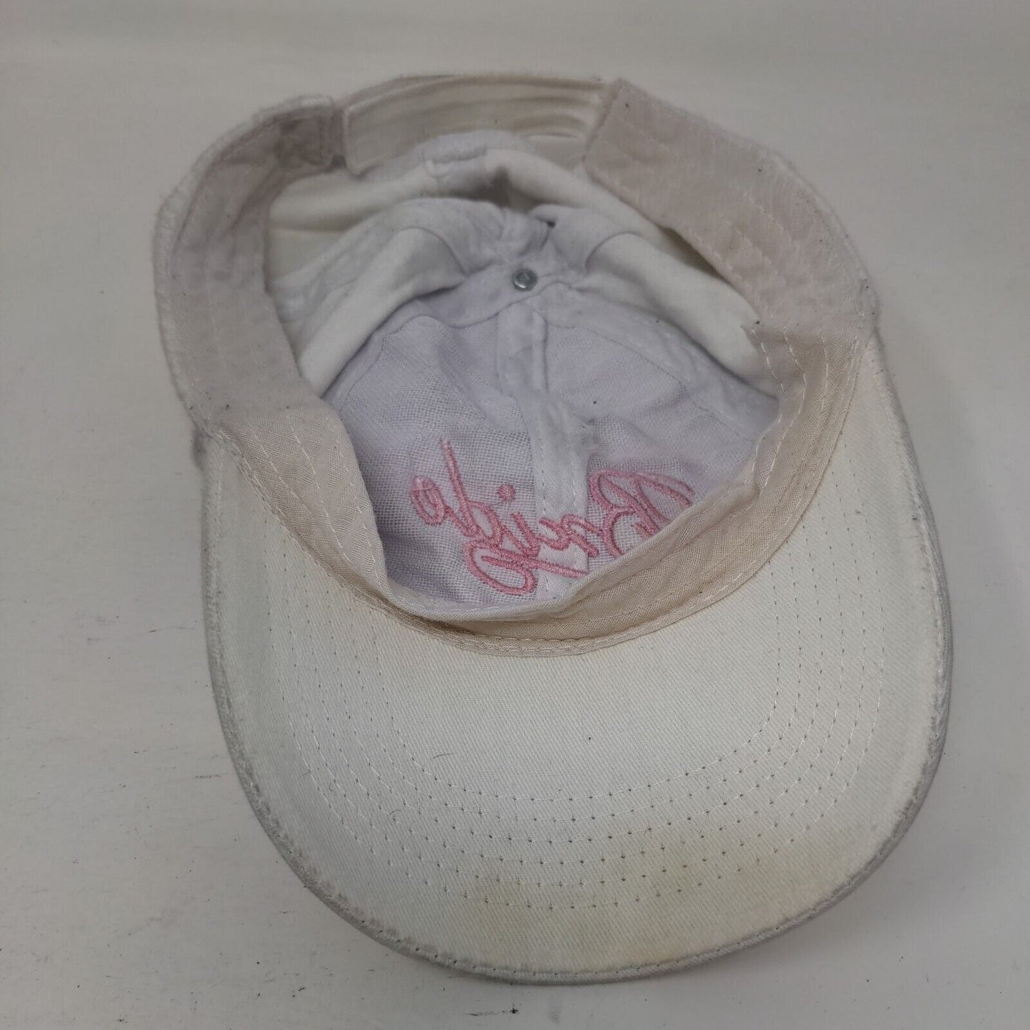 Bride Strapback Hat White One Size Adjustable Embroidered Logo 6 Panel